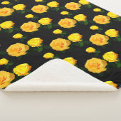 trendy gele bloem sherpa deken (3/4)