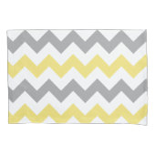 Trendy gele grijze Chevron patroon Kussensloop (Voorkant)