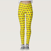 Trendy Gele Leggings voor Fitness of Casual Draag (Voorkant)