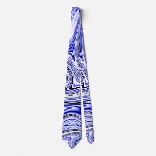 Trendy Gele Marmer Swirl Stropdas (Voorkant)