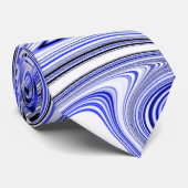 Trendy Gele Marmer Swirl Stropdas (Opgerold)