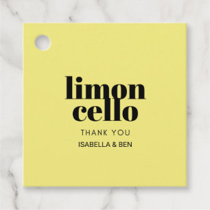 Trendy Gele Thuisgemaakte Limoncello Bedankjes Labels