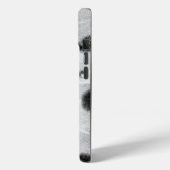 Trendy Geloof Zwart Witte Vlinder Gouden Kruis Case-Mate iPhone Case (Achterkant / Links)