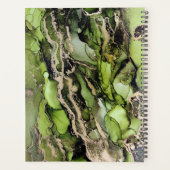 Trendy genaamd Abstract Groen Zwart Goud Planner (Achterkant)