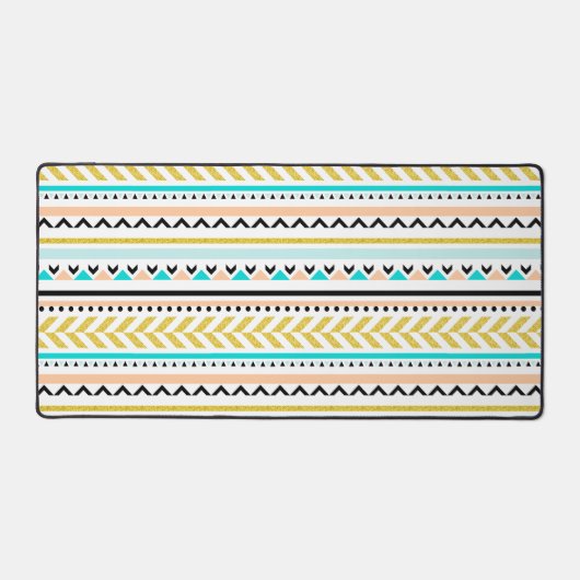 Trendy Geometric Aztec Geïnspireerd patroon Bureaumat (Voorkant)