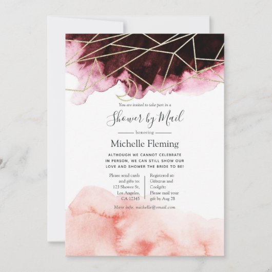 Trendy Geometric Baby of Vrijgezellenfeest door Ma Kaart (Voorkant)