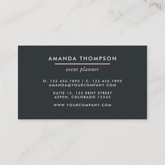 Trendy Geometric Brush Strokes Visitekaartje (Achterkant)