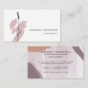 Trendy Geometric Brush Strokes Visitekaartje