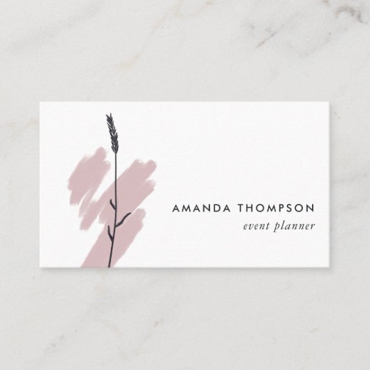 Trendy Geometric Brush Strokes Visitekaartje (Voorkant)