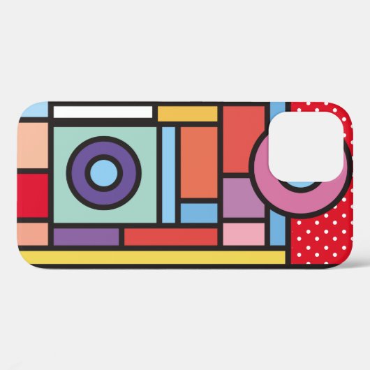 Trendy geometric elements memphis design. Retro Case-Mate iPhone Case (Achterkant (horizontaal))
