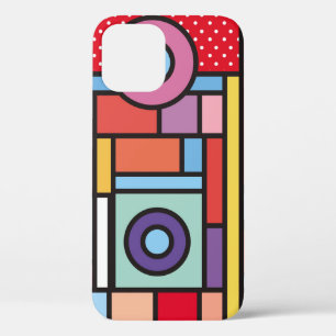 Trendy geometric elements memphis design. Retro Case-Mate iPhone Case