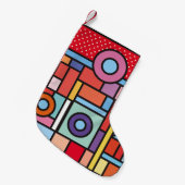Trendy geometric elements memphis design. Retro Kleine Kerstsok (Voorkant (Hangend))