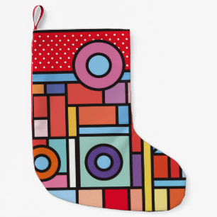 Trendy geometric elements memphis design. Retro Kleine Kerstsok