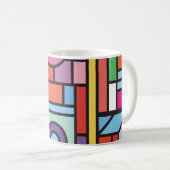 Trendy geometric elements memphis design. Retro Koffiemok (Voorkant rechts)
