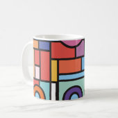 Trendy geometric elements memphis design. Retro Koffiemok (Voorkant links)