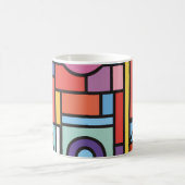 Trendy geometric elements memphis design. Retro Koffiemok (Center)