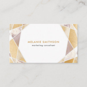 Trendy Geometric faux goudmarmer Visitekaartje