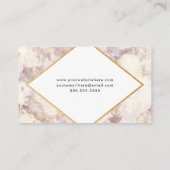 Trendy Geometric faux goudmarmer Visitekaartje (Achterkant)