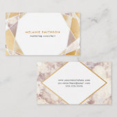 Trendy Geometric faux goudmarmer Visitekaartje (Voorkant / Achterkant)