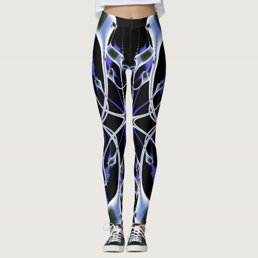 Trendy Geometric Fractal Leggings (Voorkant)