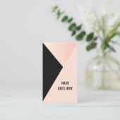 Trendy Geometric Gold Pink Vertical Visitekaartje (Staand voorkant)