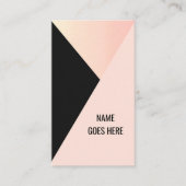 Trendy Geometric Gold Pink Vertical Visitekaartje (Voorkant)