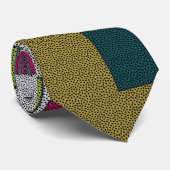 Trendy Geometric Grey Roze Design Stropdas (Opgerold)