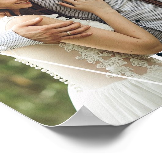 Trendy Geometric Lijst en Monogram Poster (Hoek)