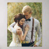 Trendy Geometric Lijst Monogrammed Folie Afdrukken (Voorkant)