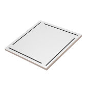 Trendy Geometric Minimalist Black and White Tegeltje (Zijkant)