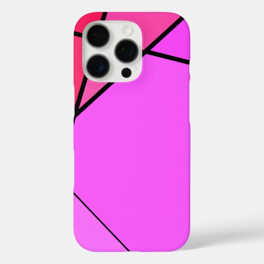 Trendy Geometric Pattern in Pink and Red Case-Mate iPhone Case (Achterkant)