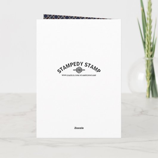 Trendy Geometric Pattern, Modern Birthday Kaart (Achterkant)