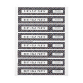 Trendy Geometric Pattern, Modern Birthday Party (Vel)