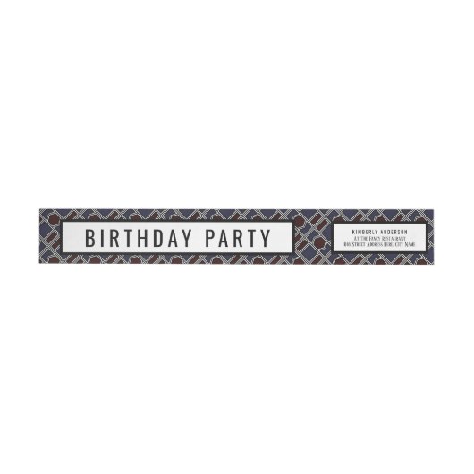 Trendy Geometric Pattern, Modern Birthday Party (Individueel)