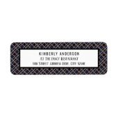 Trendy Geometric Pattern, Modern Birthday Party Etiket (Voorkant)