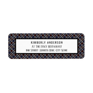 Trendy Geometric Pattern, Modern Birthday Party Etiket