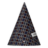 Trendy Geometric Pattern, Modern Birthday Party Feesthoedjes (Links)