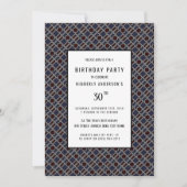 Trendy Geometric Pattern, Modern Birthday Party Kaart (Voorkant)