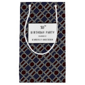 Trendy Geometric Pattern, Modern Birthday Party Klein Cadeauzakje (Voorkant)