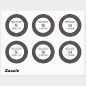 Trendy Geometric Pattern, Modern Birthday Party Ronde Sticker (Vel)