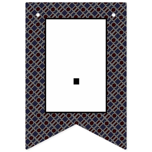 Trendy Geometric Pattern, Modern Birthday Party Vlaggetjes (Eerste vlag)