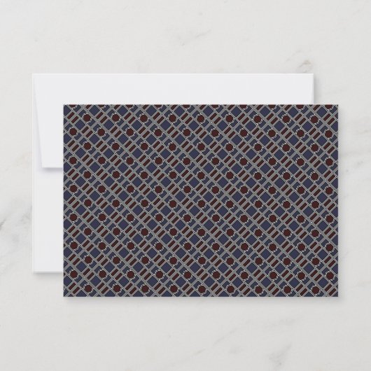 Trendy Geometric Pattern, Modern Birthday RSVP Kaart (Achterkant)
