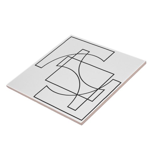 Trendy Geometric Pattern Tegeltje (Zijkant)