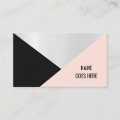 Trendy Geometric Silver Visitekaartje (Voorkant)