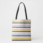 Trendy Geometric Striped Pattern Tote Bag (Voorkant)