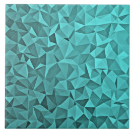 Trendy Geometric Triangle Mosaic Turquoise Tile Tegeltje