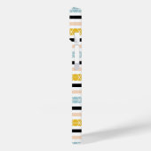 Trendy Geometric White Black Yellow Stripes Design Case-Mate iPhone Case (Achterkant / Links)