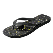 Trendy Geometric Yellow Grey Black Terrazzo Teenslippers (Schuin)