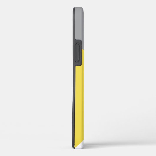 Trendy Geometric Yellow Grey Terrazzo Monogram Case-Mate iPhone Case (Achterkant / Rechts)