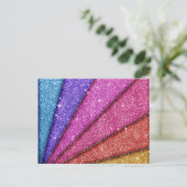 Trendy Geometrical Glitter Stripes Briefkaart (Staand voorkant)